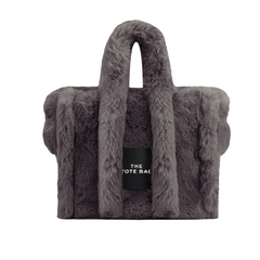 Fur Tote Bag - Dark Gray