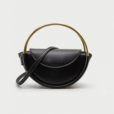 Semi-Circle Crossbody Purse - Black