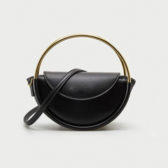 Semi-Circle Crossbody Purse - Black