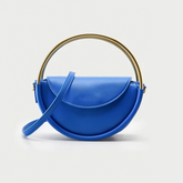 Semi-Circle Crossbody Purse - Blue
