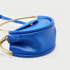 Semi-Circle Crossbody Purse - Blue