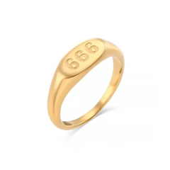 666 Angel Numbers Ring