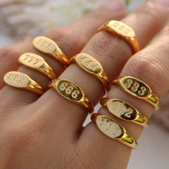 777 Angel Numbers Ring