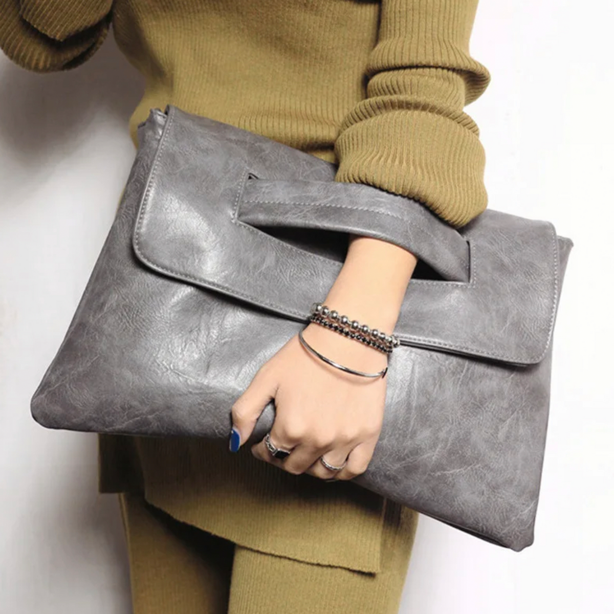 Envelope Handbag - Dark Gray