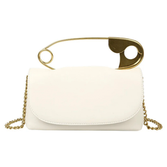 Safety Pin Purse - White