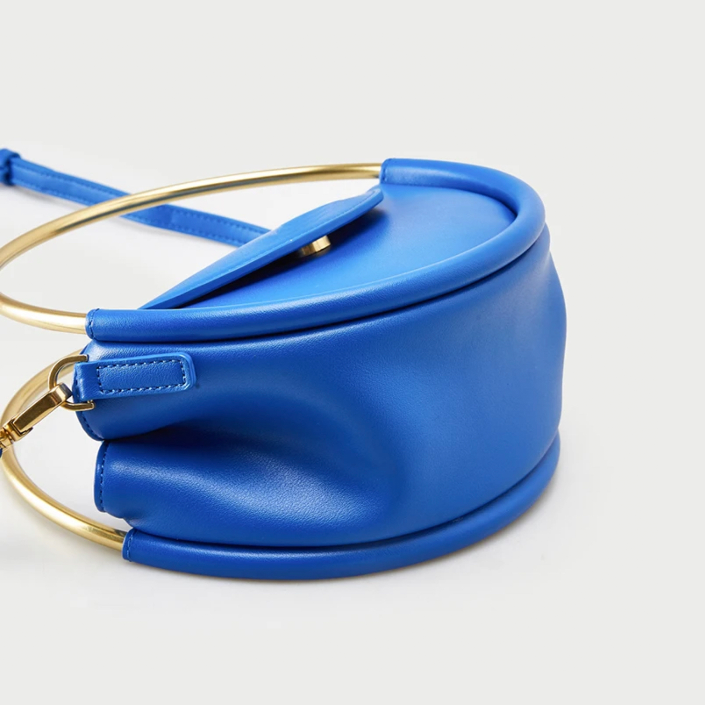 Semi-Circle Crossbody Purse - Blue